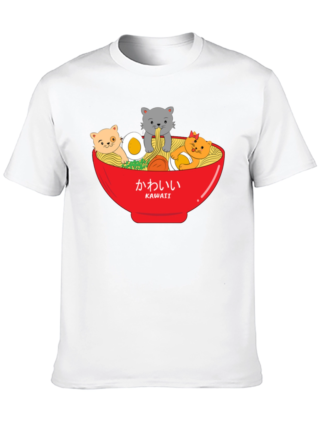 Kawaii Cats Ramen Bowl T-Shirt