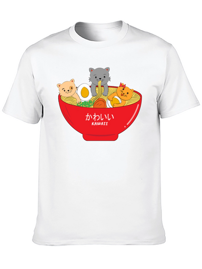 Kawaii Cats Ramen Bowl T-Shirt