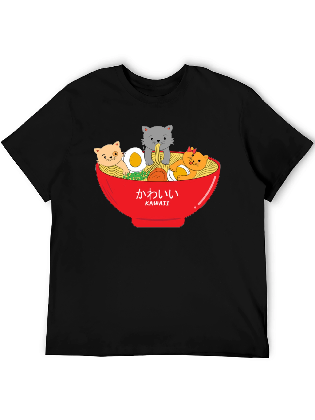 Kawaii Cats Ramen Bowl T-Shirt