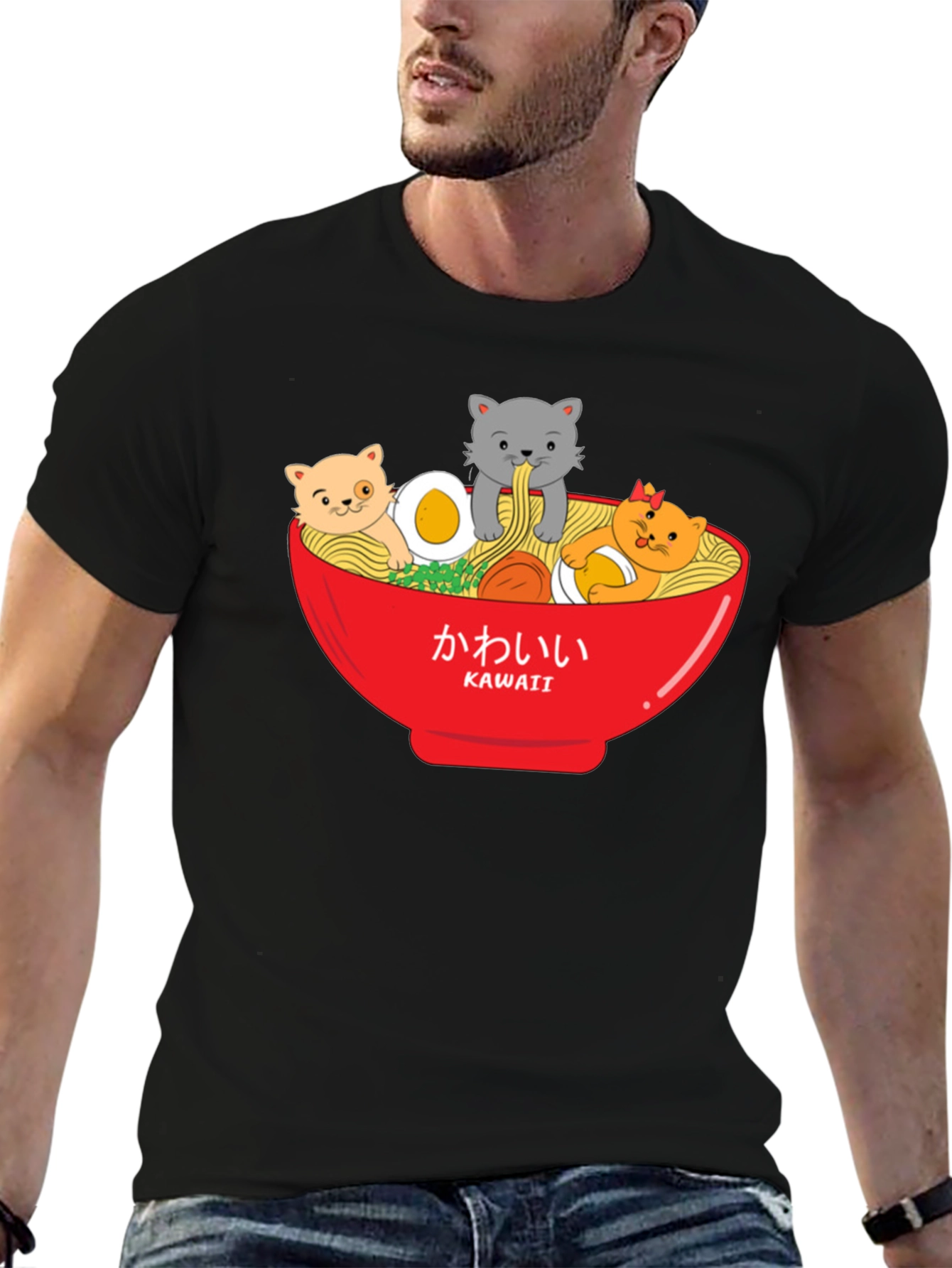 Kawaii Cats Ramen Bowl T-Shirt