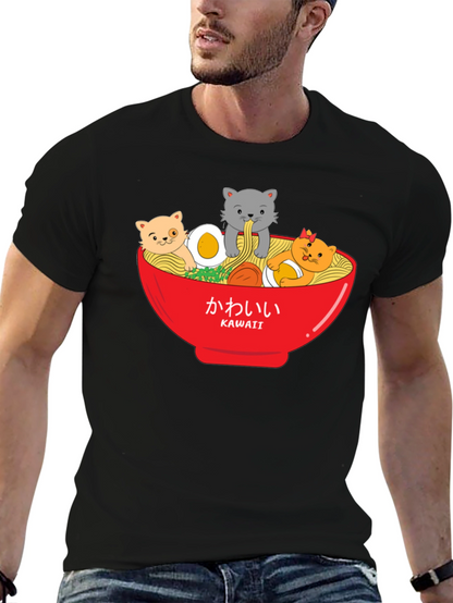 Kawaii Cats Ramen Bowl T-Shirt