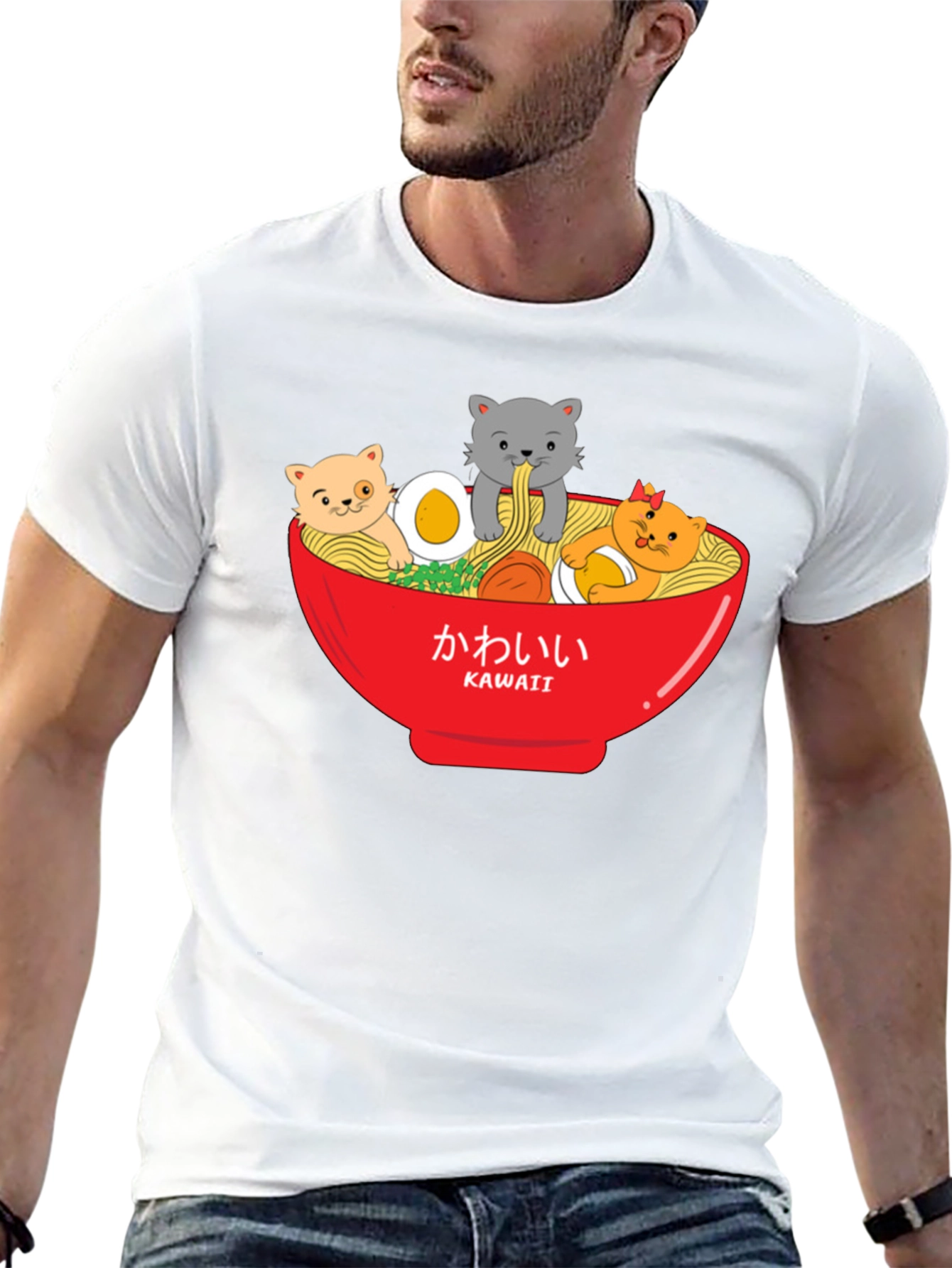 Kawaii Cats Ramen Bowl T-Shirt