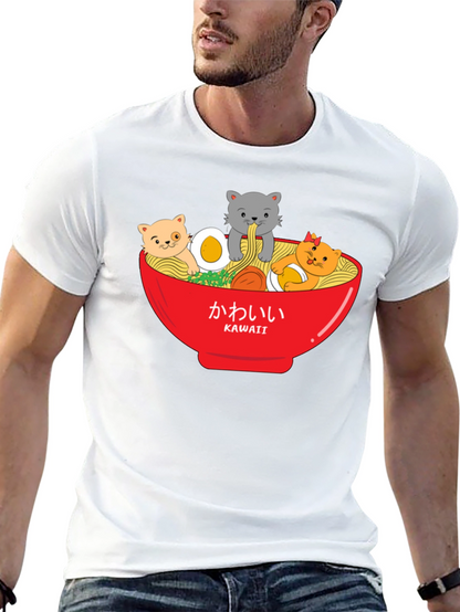 Kawaii Cats Ramen Bowl T-Shirt