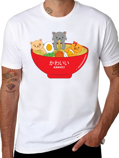 Kawaii Cats Ramen Bowl T-Shirt