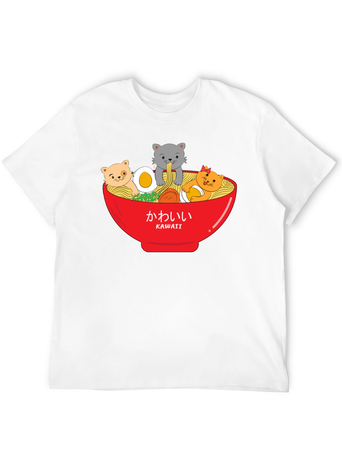 Kawaii Cats Ramen Bowl T-Shirt