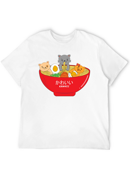 Kawaii Cats Ramen Bowl T-Shirt