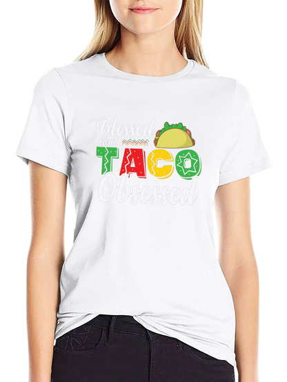 Blessed & Taco Obsessed Graphic T-Shirt