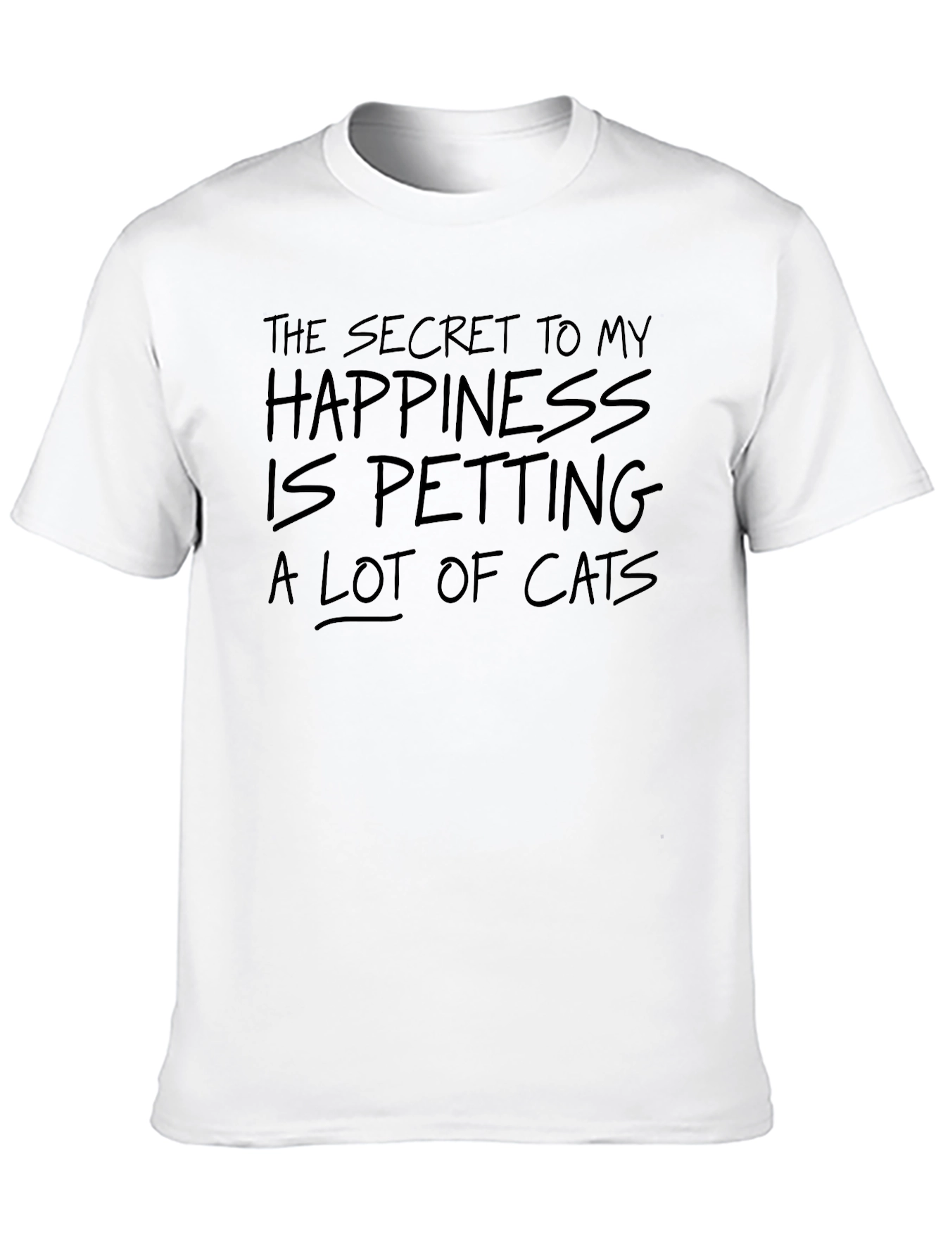 Secret To My Happiness Cat Petting Graphic Tee