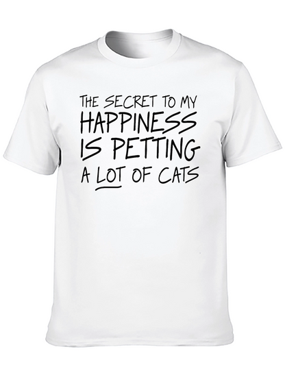 Secret To My Happiness Cat Petting Graphic Tee