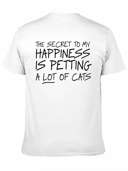 Secret To My Happiness Cat Petting Graphic Tee