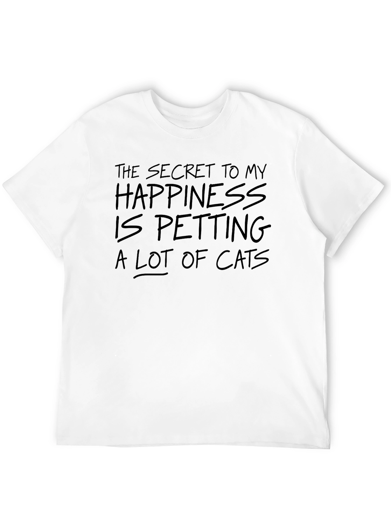 Secret To My Happiness Cat Petting Graphic Tee