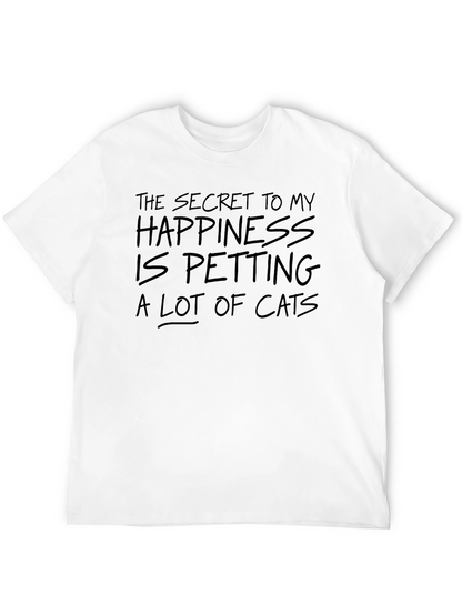 Secret To My Happiness Cat Petting Graphic Tee