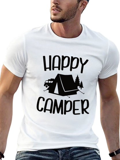 Happy Camper Graphic Tee - Camping Adventure Shirt