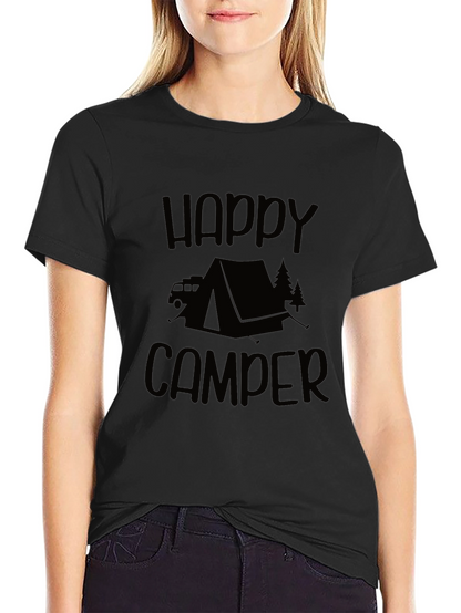 Happy Camper Graphic Tee - Camping Adventure Shirt
