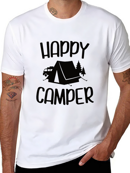 Happy Camper Graphic Tee - Camping Adventure Shirt