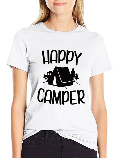 Happy Camper Graphic Tee - Camping Adventure Shirt