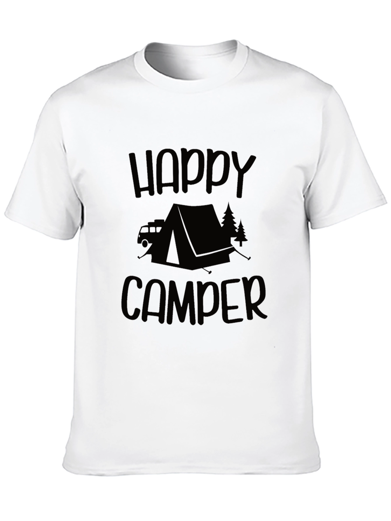 Happy Camper Graphic Tee - Camping Adventure Shirt