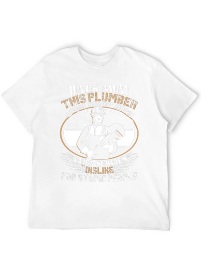 Plumber Humor T-Shirt: Anger Issues & Stupid People