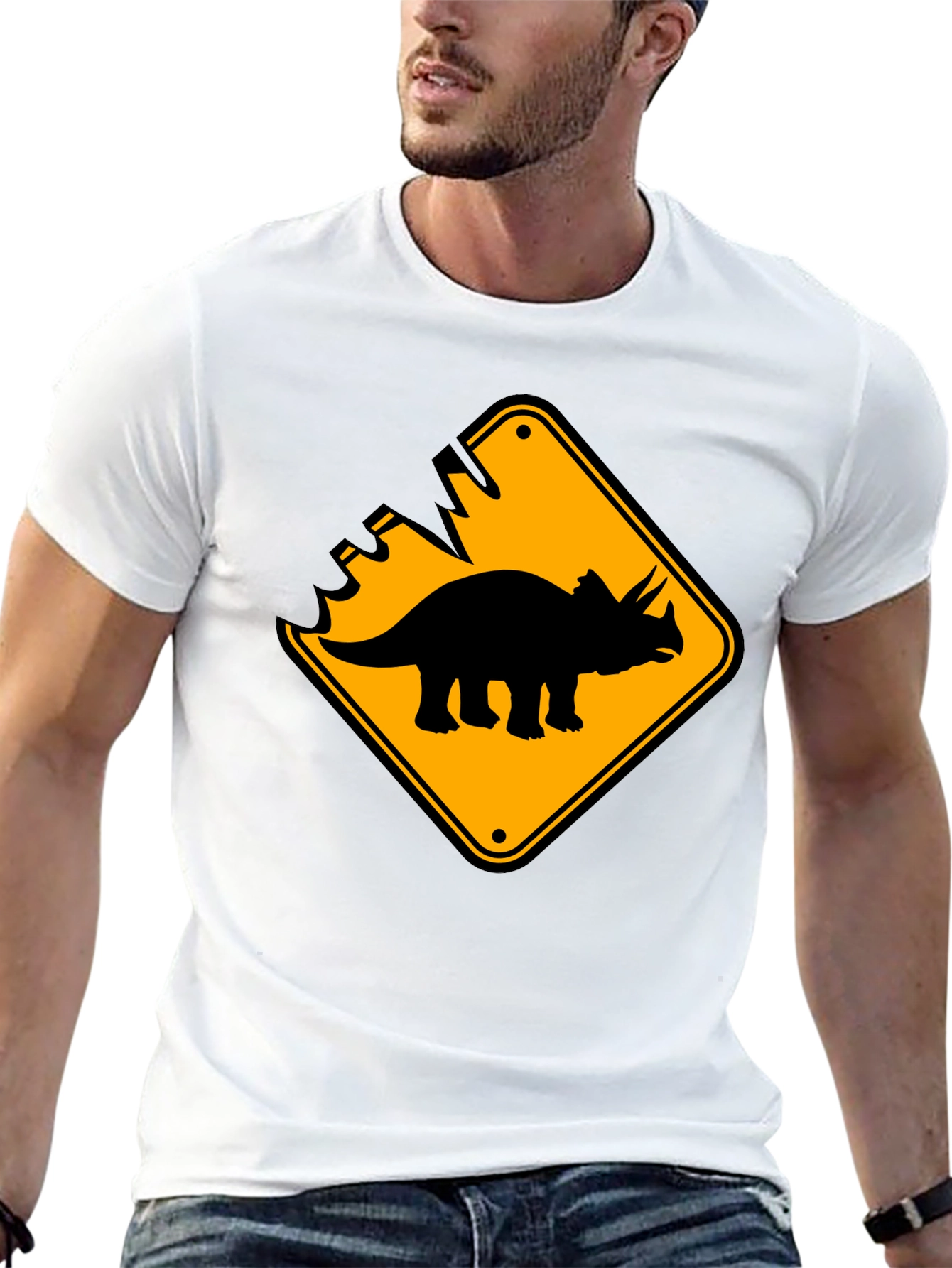 Dinosaur Crossing Black T-Shirt
