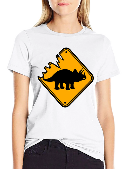 Dinosaur Crossing Black T-Shirt