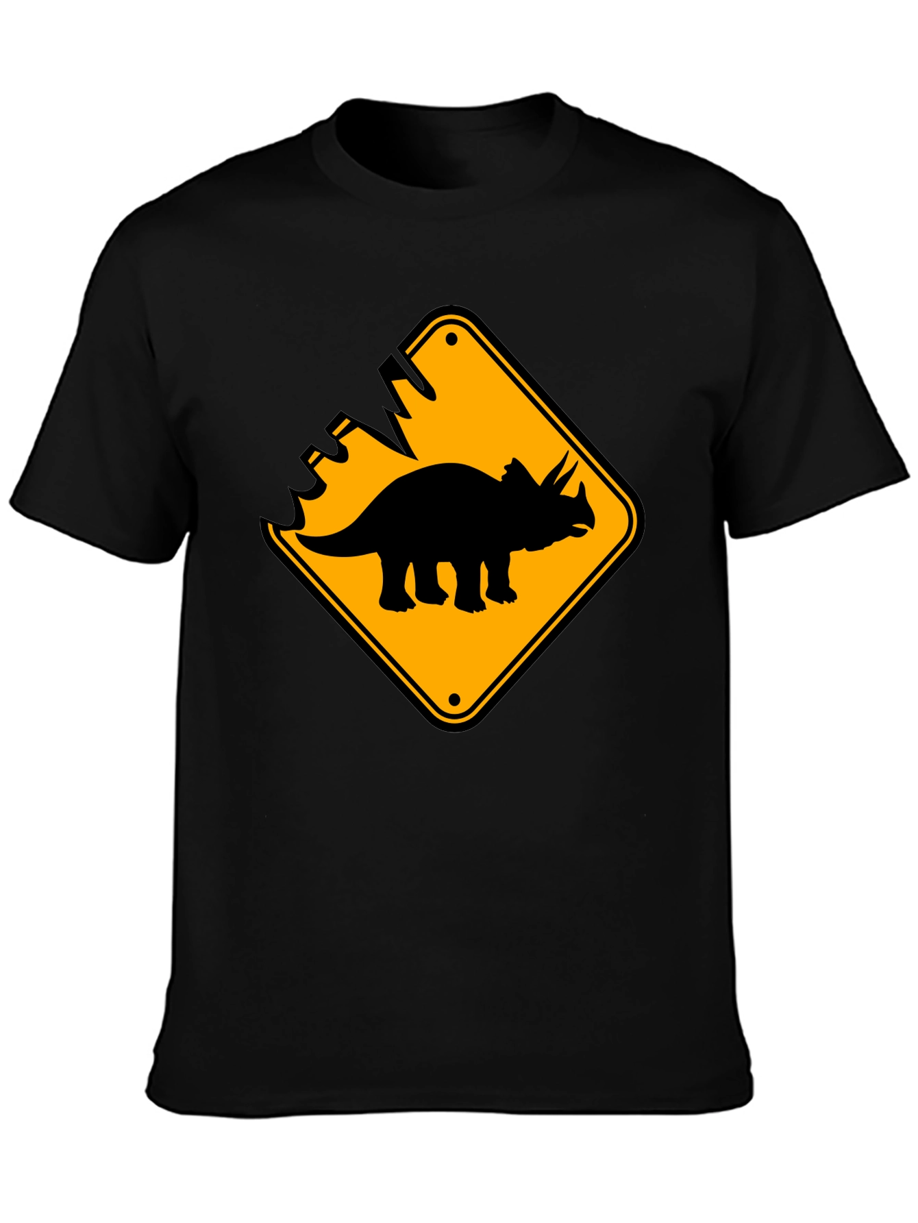 Dinosaur Crossing Black T-Shirt