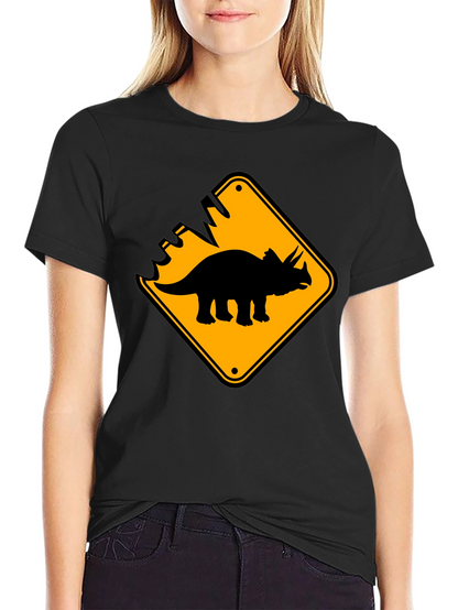 Dinosaur Crossing Black T-Shirt