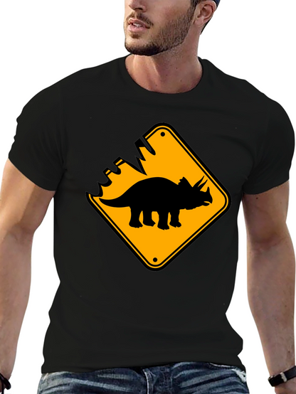 Dinosaur Crossing Black T-Shirt