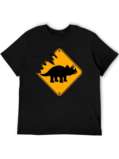 Dinosaur Crossing Black T-Shirt