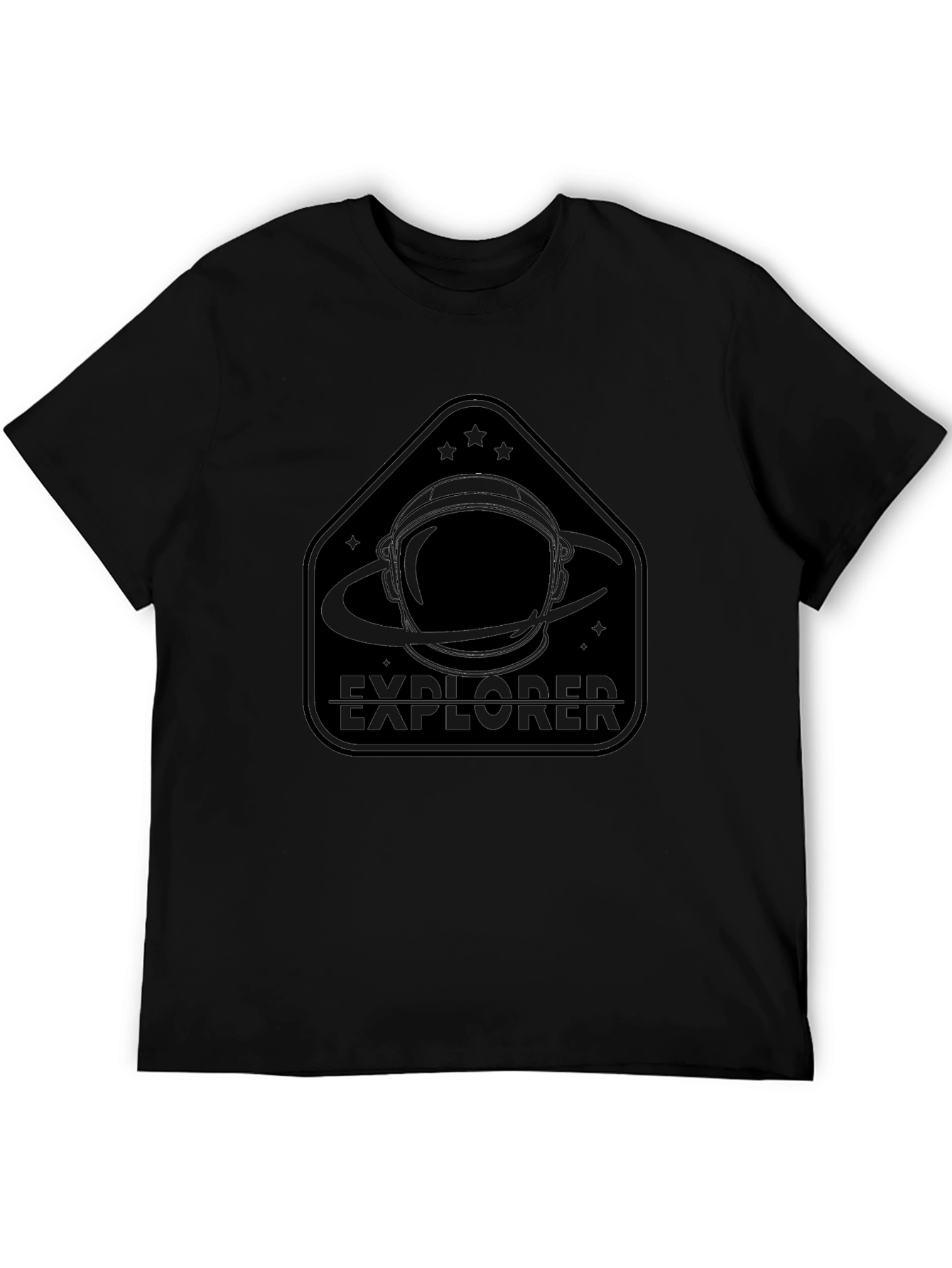 Explorer Astronaut Graphic Black T-Shirt