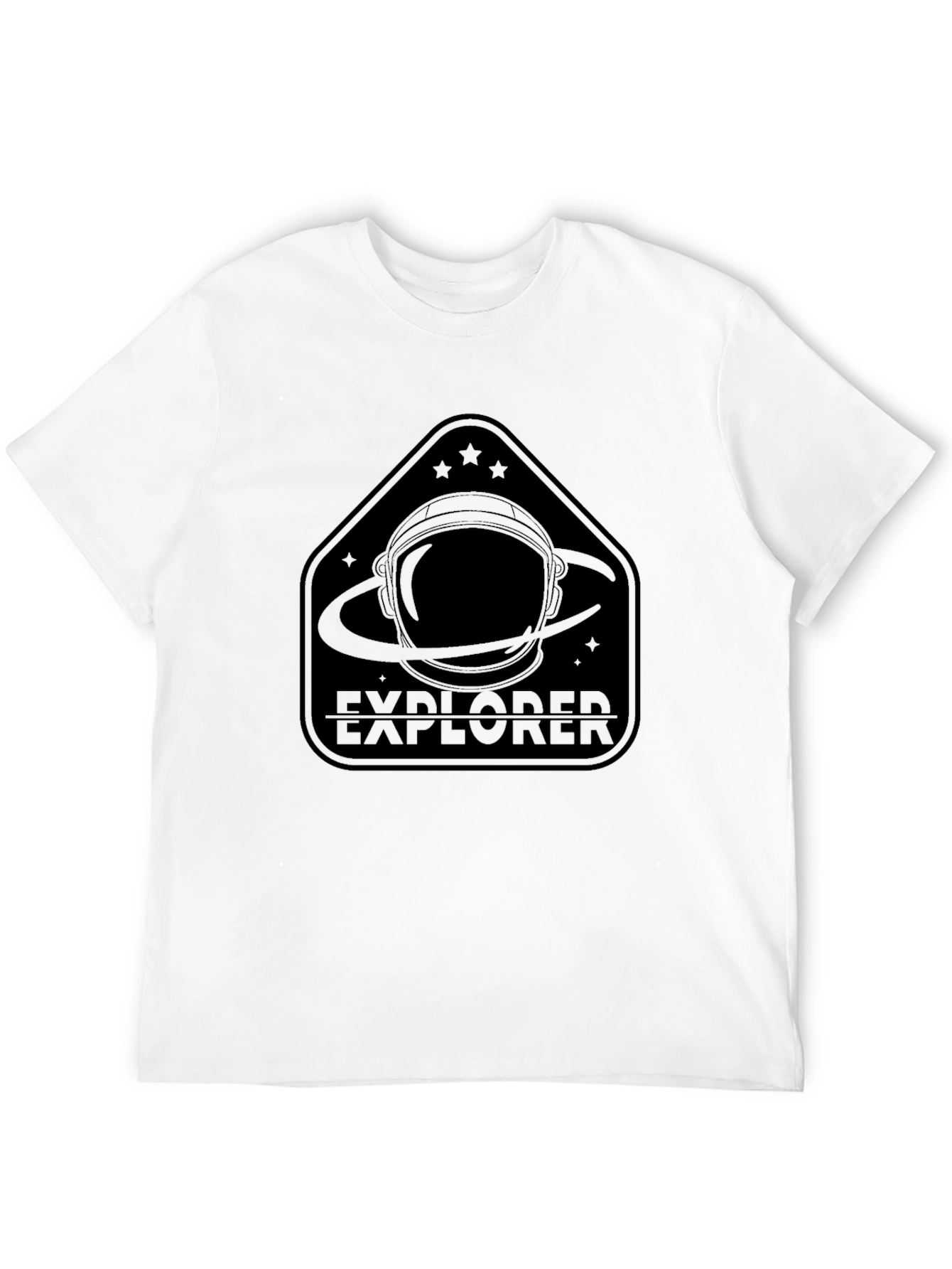 Explorer Astronaut Graphic Black T-Shirt