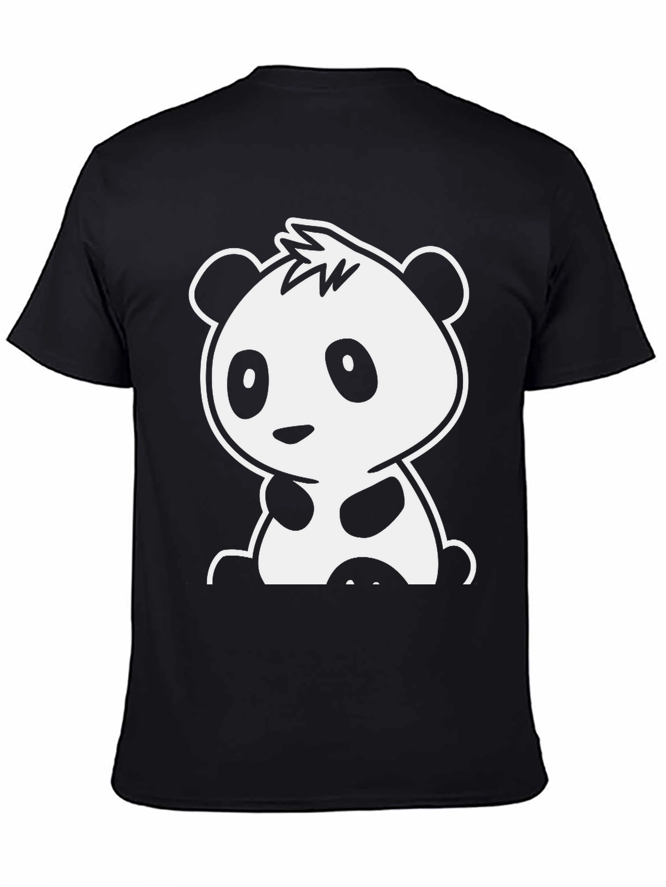 Cute Panda Graphic Tee - Black Unisex Shirt