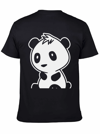 Cute Panda Graphic Tee - Black Unisex Shirt