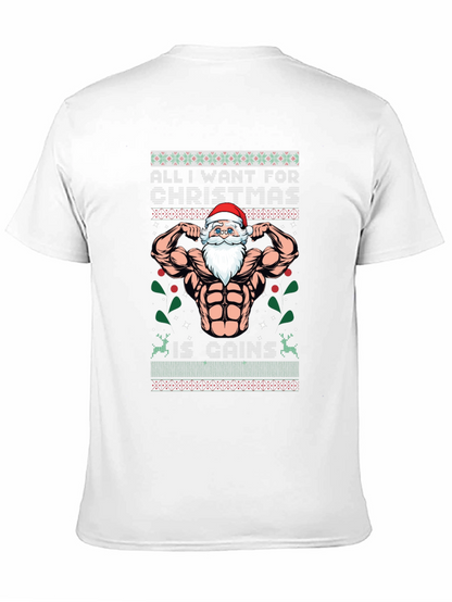 Funny Santa Gains Christmas T-Shirt
