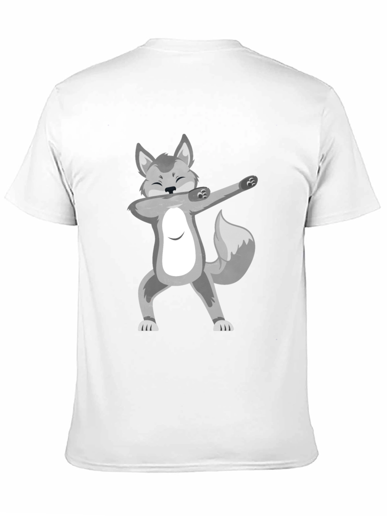 Dabbing Wolf Black T-Shirt - Fun Graphic Tee