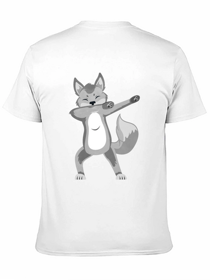 Dabbing Wolf Black T-Shirt - Fun Graphic Tee