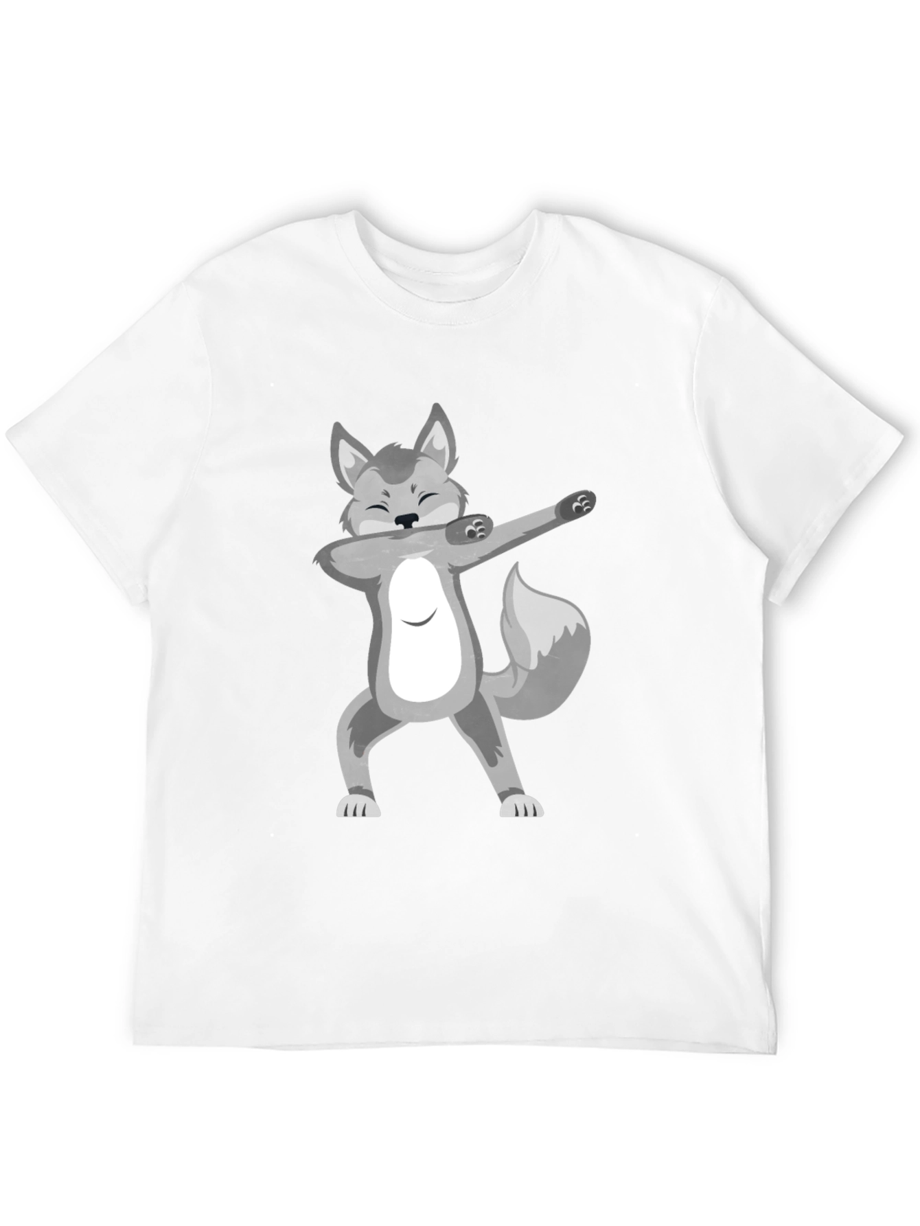 Dabbing Wolf Black T-Shirt - Fun Graphic Tee