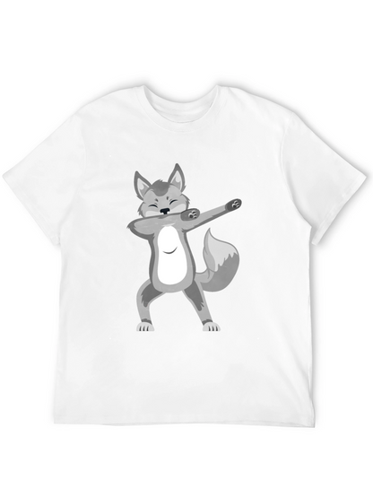 Dabbing Wolf Black T-Shirt - Fun Graphic Tee
