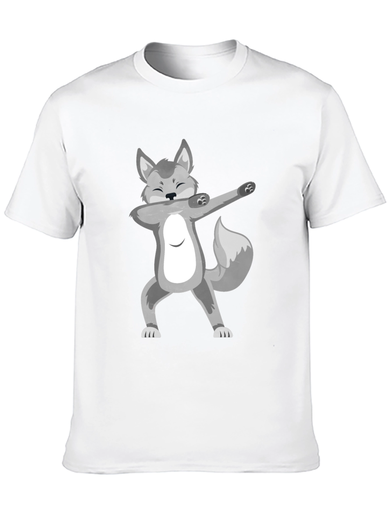 Dabbing Wolf Black T-Shirt - Fun Graphic Tee