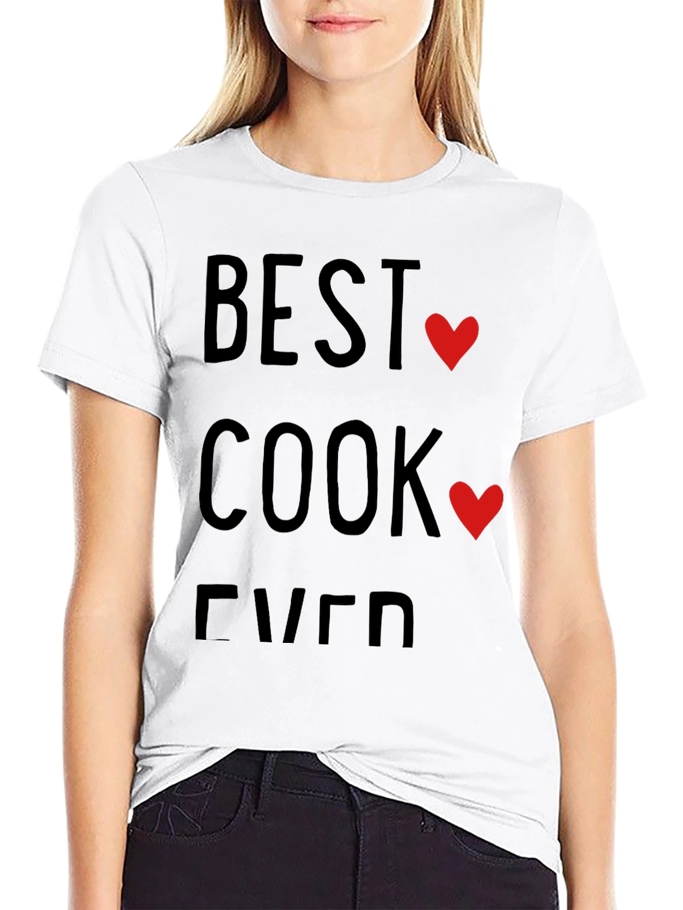 Best Cook Ever T-Shirt - Heart Design