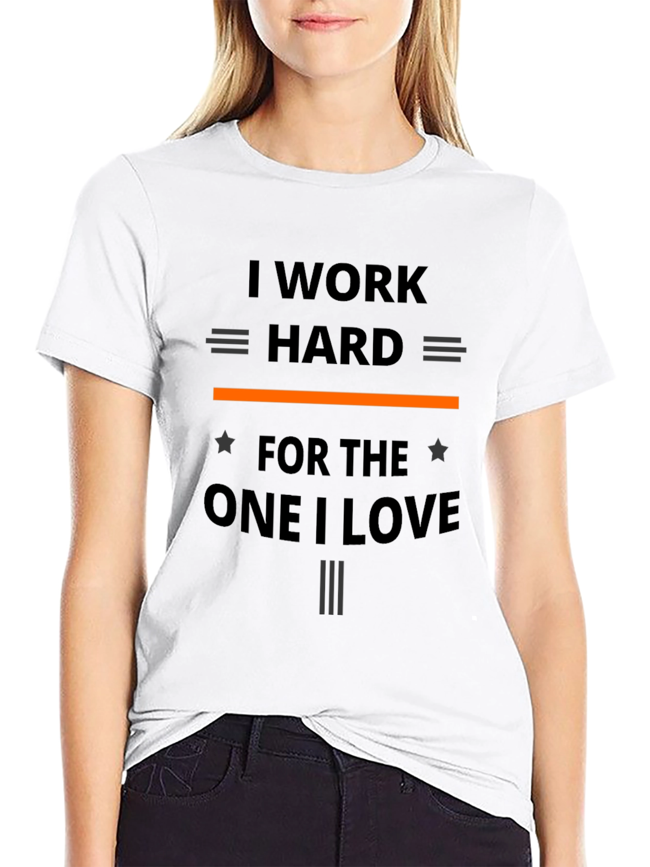I Work Hard T-Shirt - Black Graphic Tee