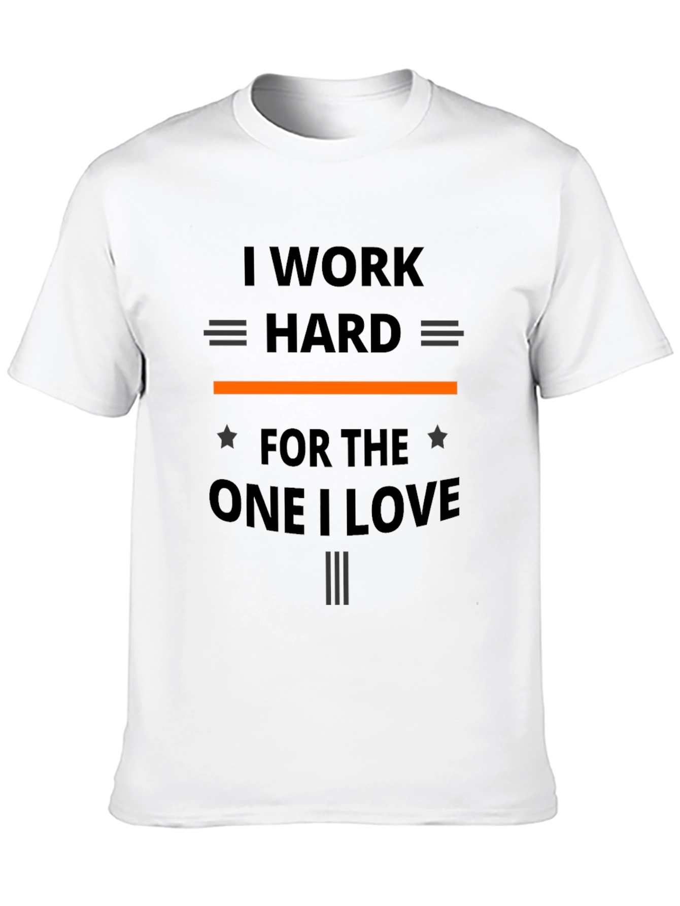 I Work Hard T-Shirt - Black Graphic Tee