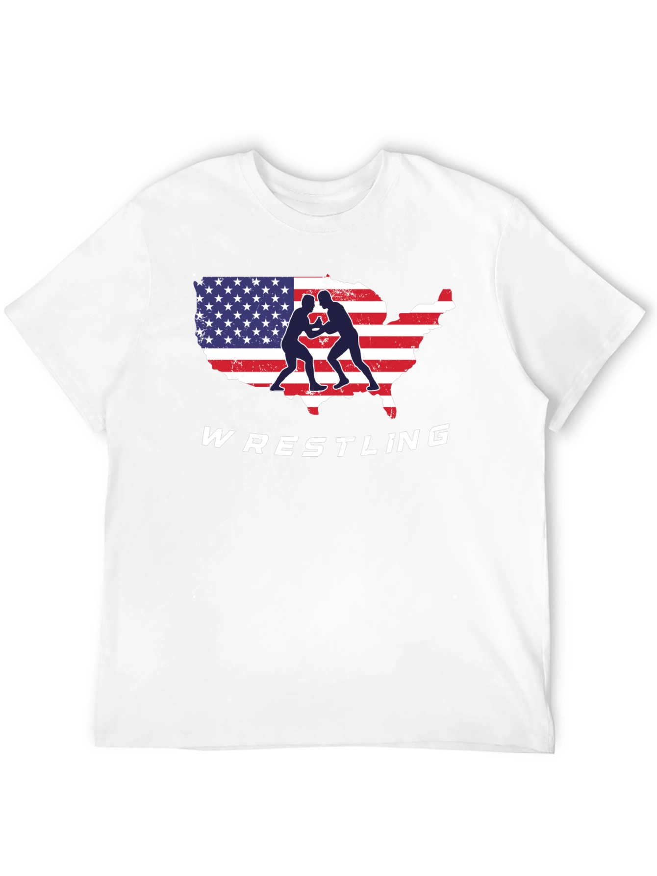 USA Wrestling T-Shirt Patriotic Wrestler Tee