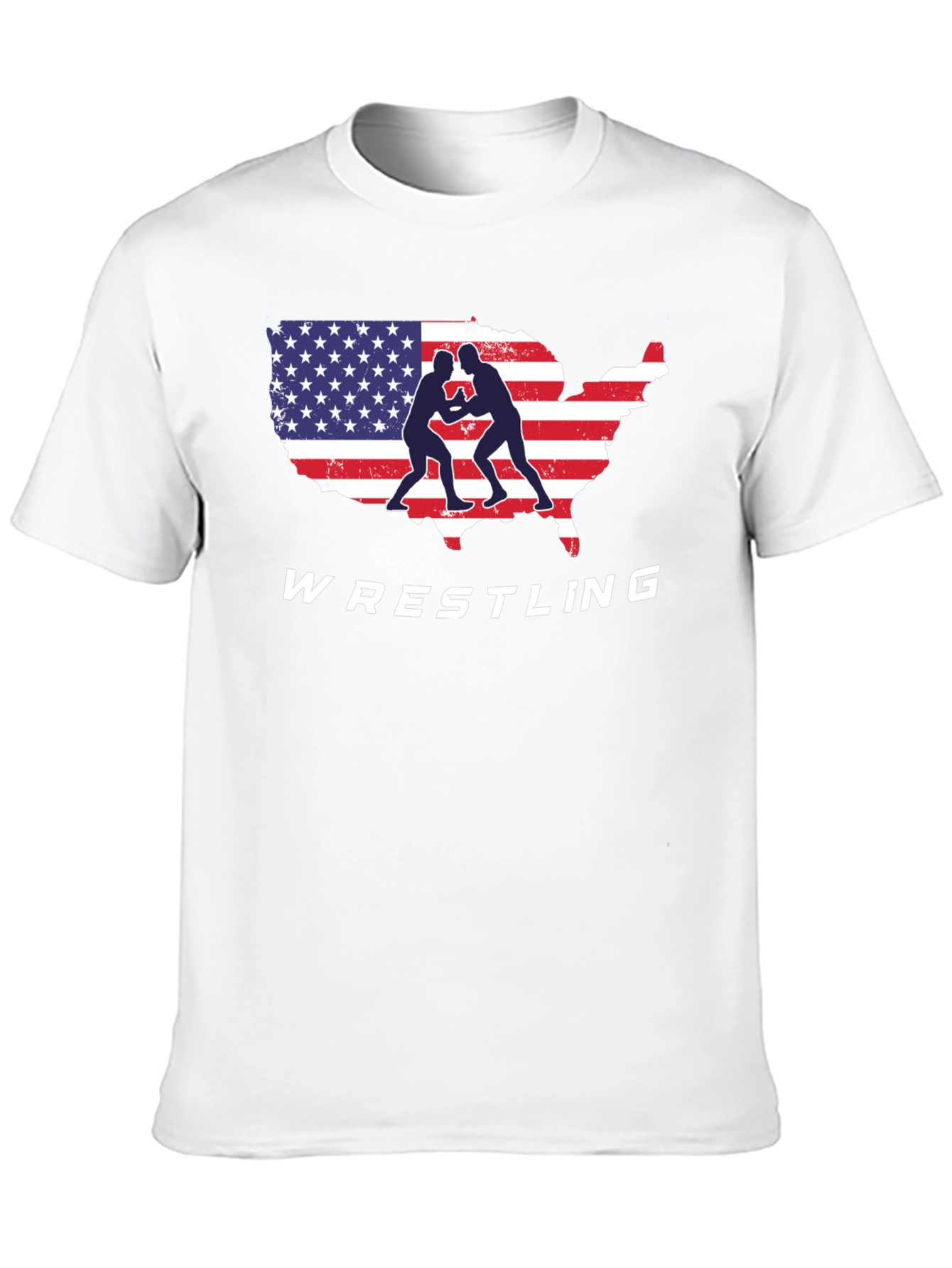 USA Wrestling T-Shirt Patriotic Wrestler Tee