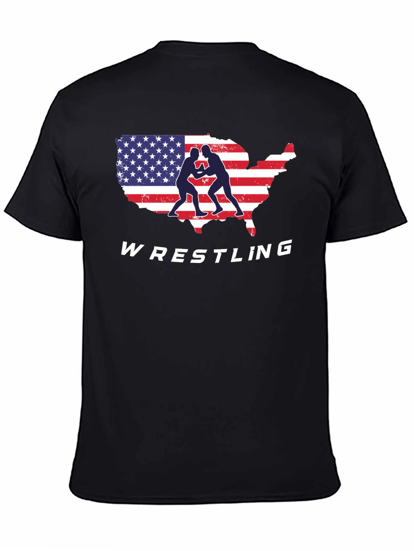 USA Wrestling T-Shirt Patriotic Wrestler Tee