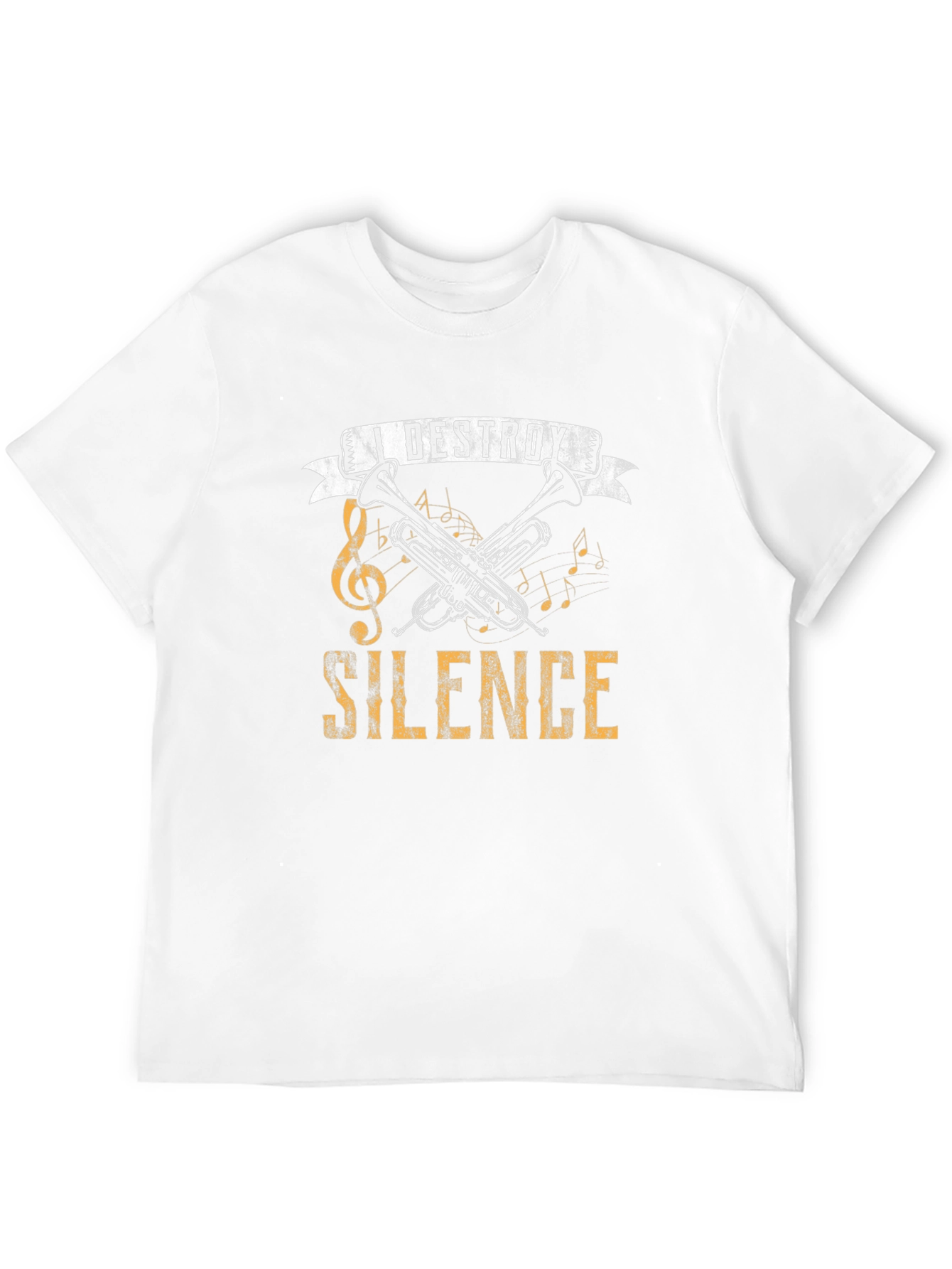 I Destroy Silence Trumpet Music T-Shirt