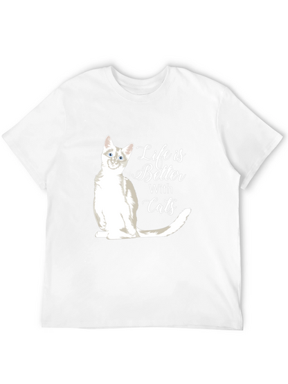 Life Is Better With Cats Graphic T-Shirt