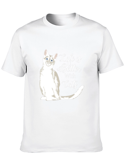 Life Is Better With Cats Graphic T-Shirt