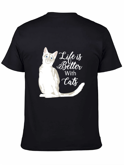 Life Is Better With Cats Graphic T-Shirt