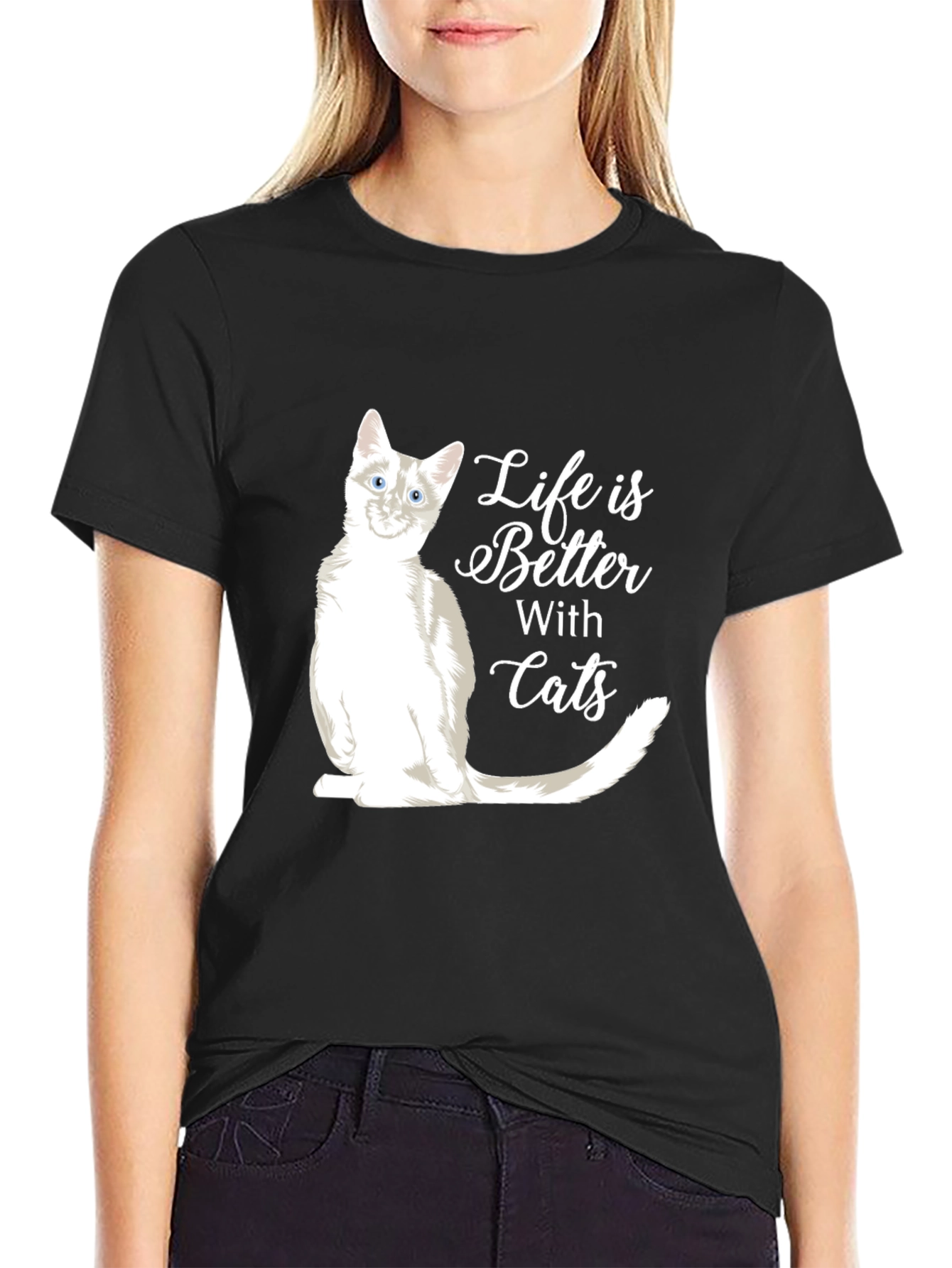 Life Is Better With Cats Graphic T-Shirt