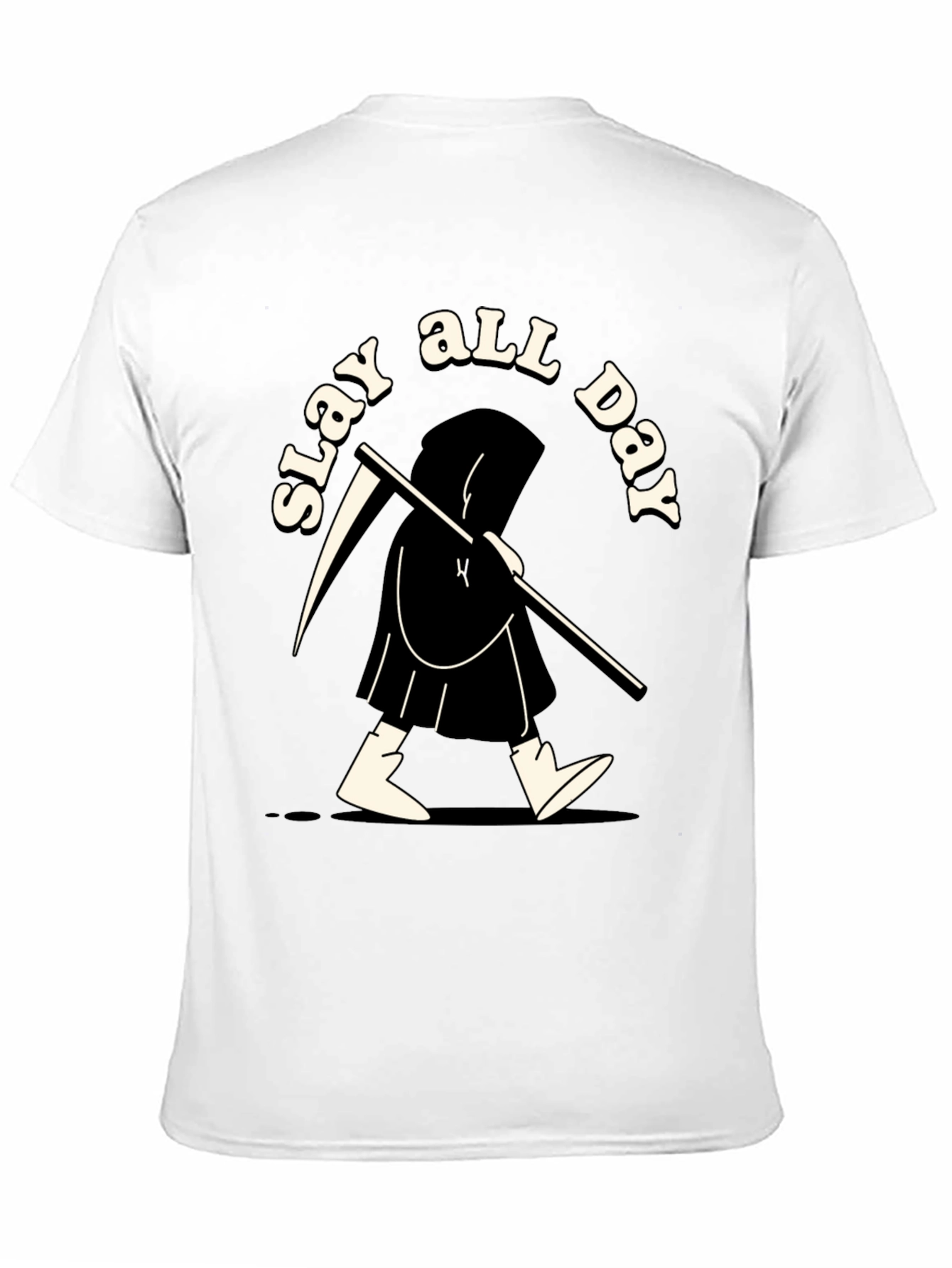 Slay All Day Graphic Tee - Black Cotton T-Shirt